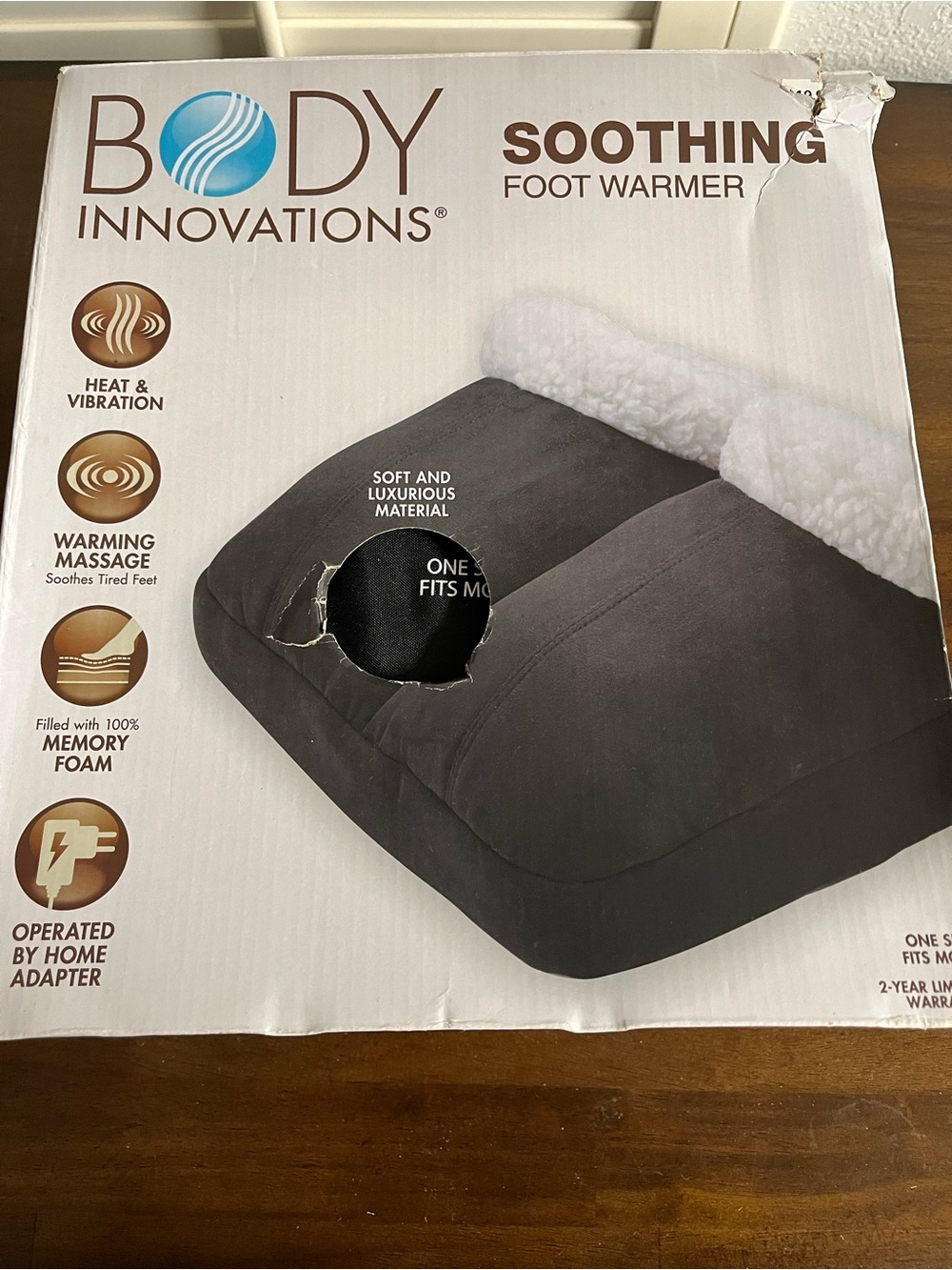 Foot warmer- heating and vibration NEVER USED-